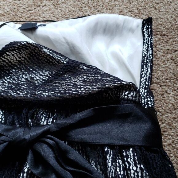 Dkny black and cream cocktail dress size 10 - Picture 5 of 8